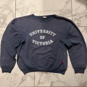 University of Victoria 80’s Faded Navy Blue Crewneck Sweater